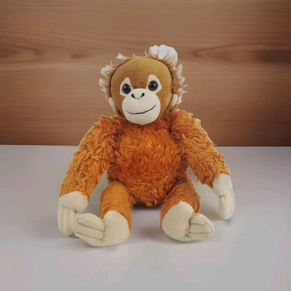 Wild Republic Orangutan Ape Plush Kid's Small Orange Stuffed Animal Monkey Toy